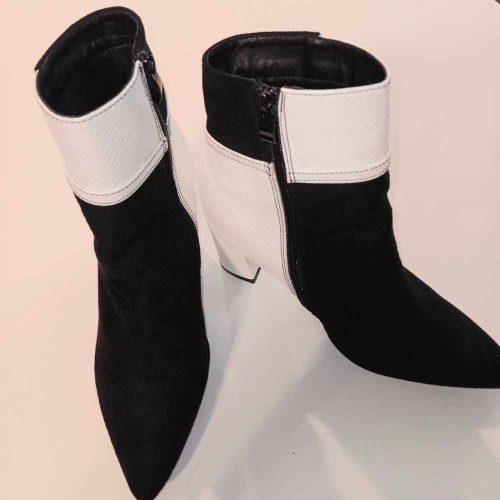 Stylish Two-Tone Ankle Boots